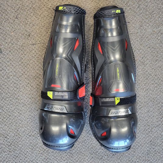 Lightly Used Bauer Vapor Velocity Shin Guards 16"