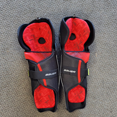 Lightly Used Bauer Vapor Velocity Shin Guards 16