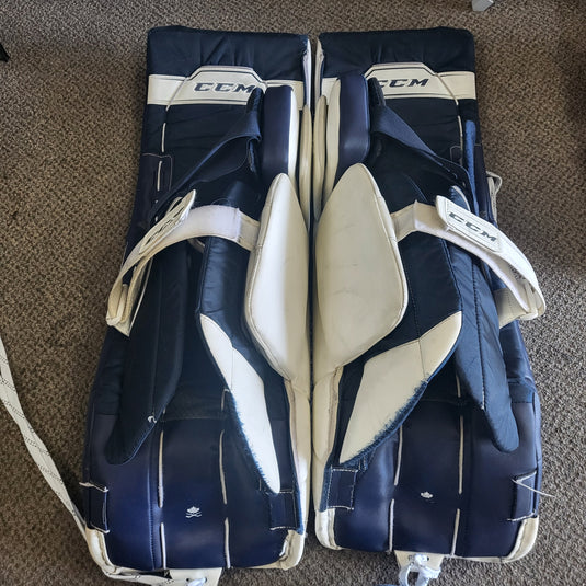 Used CCM Axis 1.9 goalie leg pads size senior 34" + 1"