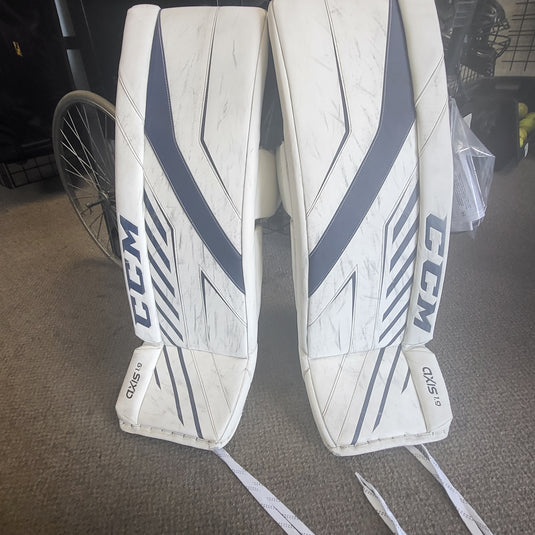 Used CCM Axis 1.9 goalie leg pads size senior 34