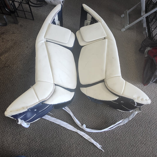 Used CCM Axis 1.9 goalie leg pads size senior 34