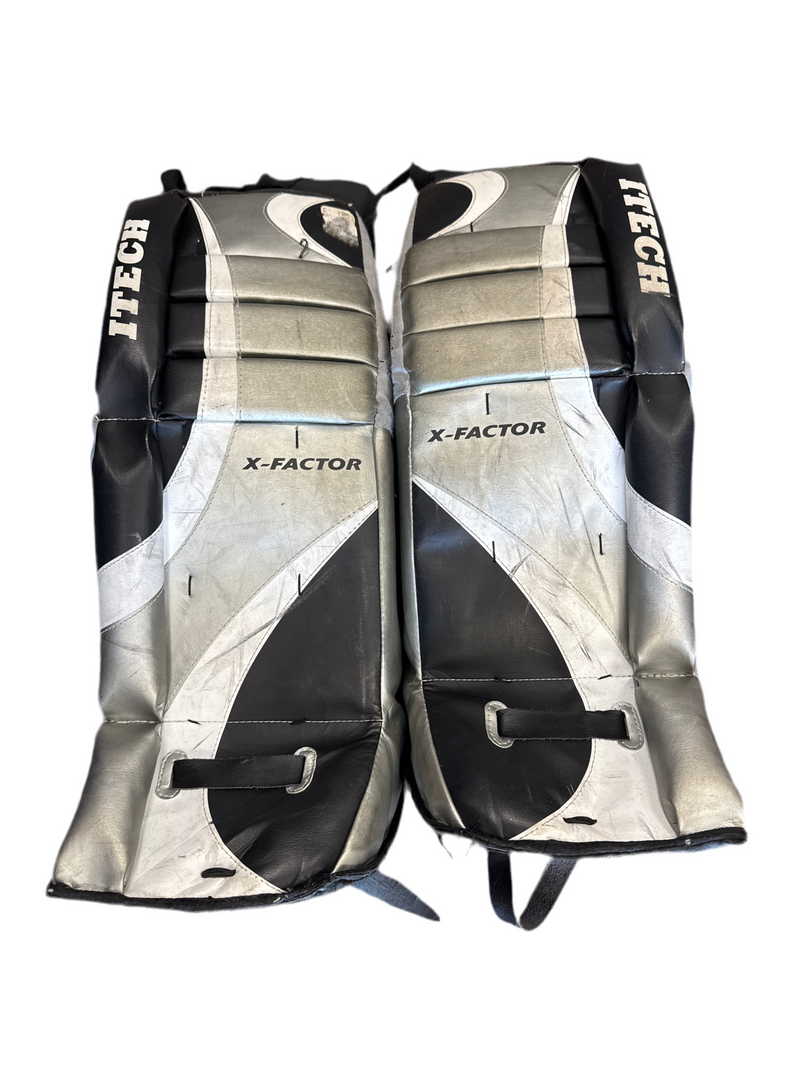 Load image into Gallery viewer, Used Itech X Factor X Three 8 Street Hockey Goalie Leg Pads
