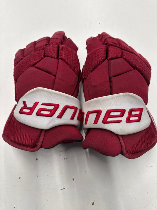 Used Bauer 2S Pro hockey gloves, 13"