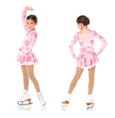 Load image into Gallery viewer, Mondor 2739 Pink Flower Ladies Size Small New Figure Skate Dress
