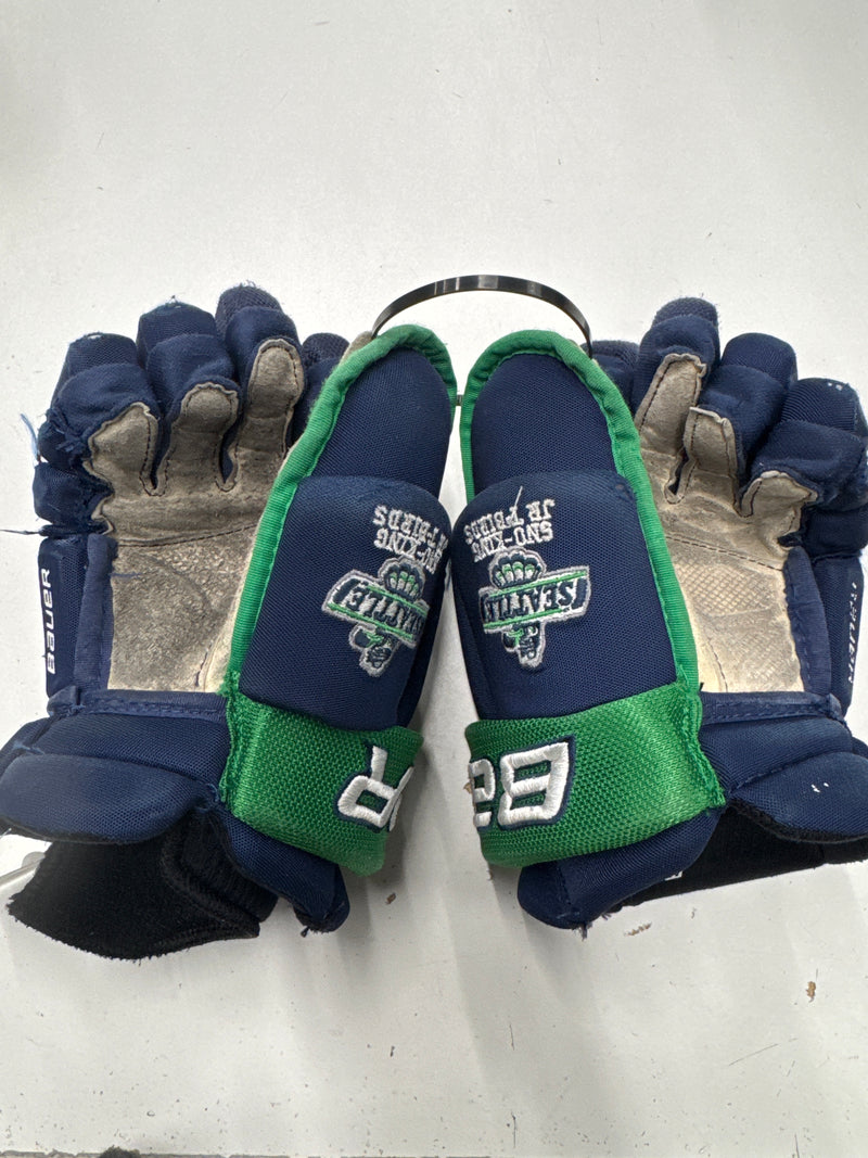 Load image into Gallery viewer, Used Bauer Vapor Pro Team Sno-King Junior Thunderbirds Junior Hockey Gloves
