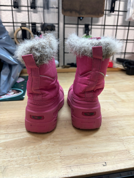 Used Girls Size 9 Pink Winter Boots