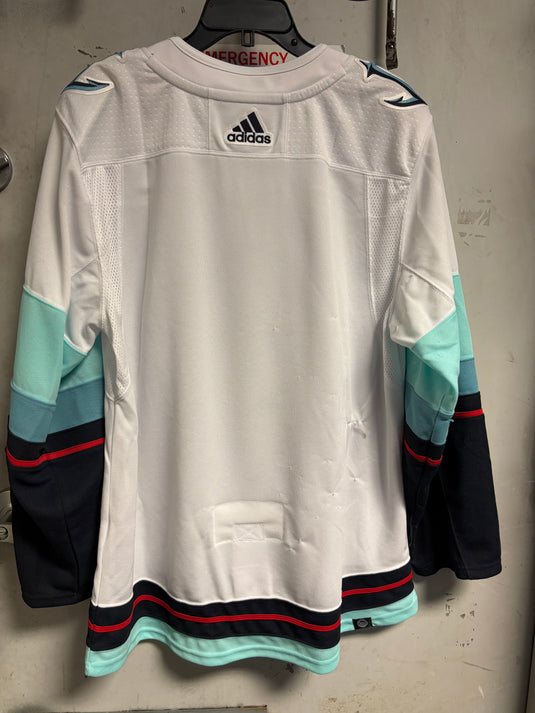 Used W/Tags Adidas Seattle Kraken Size 54 Away Hockey Jersey