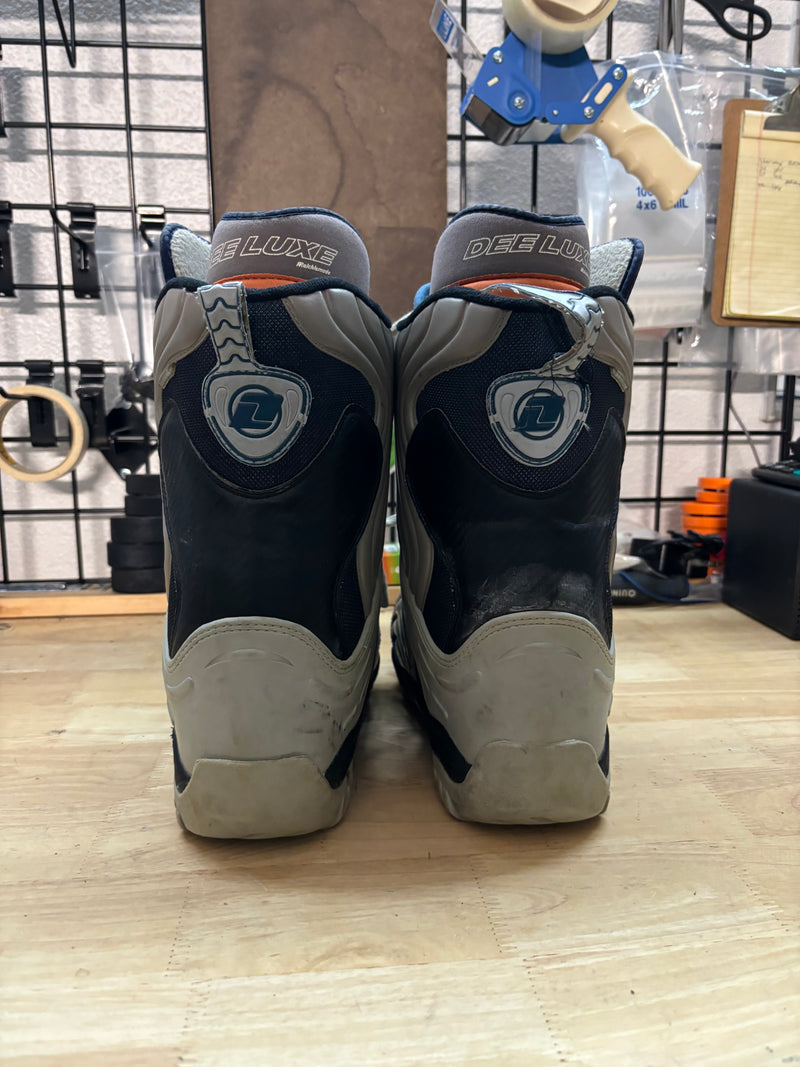 Load image into Gallery viewer, Used Raichle Dee Luxe Gray/Black/Blue Mens Size 9 Snowboard Boots
