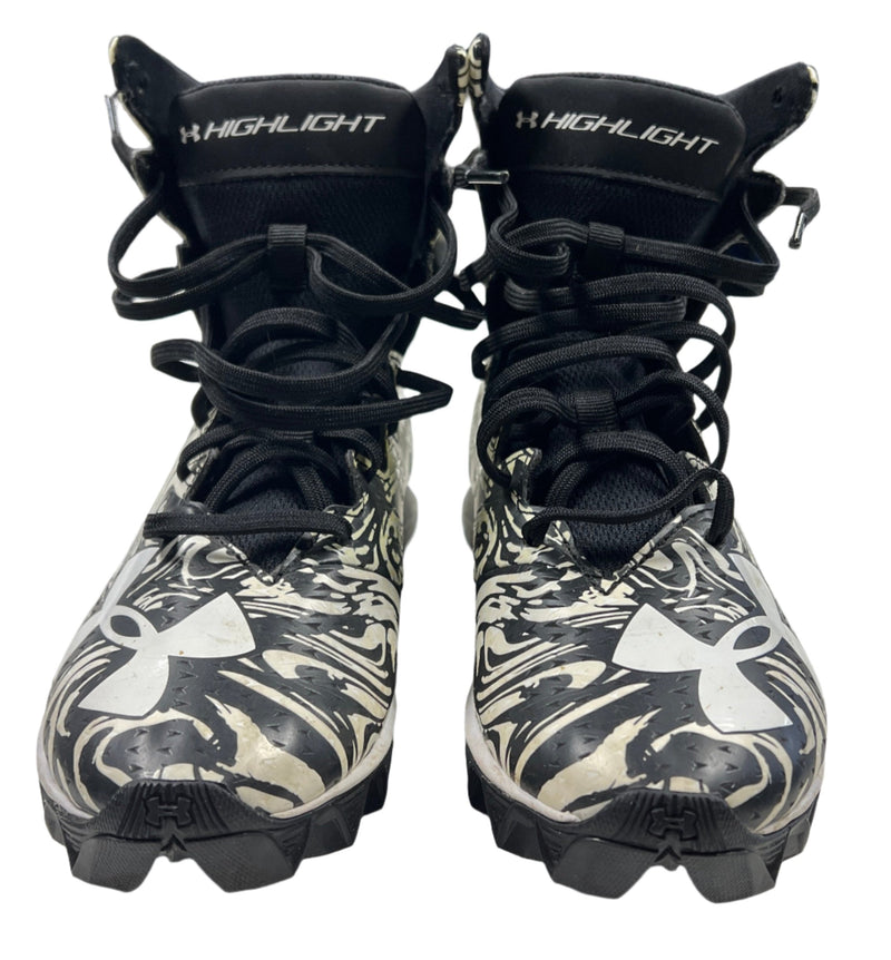 Load image into Gallery viewer, Used Under Armour Highlight Football Cleats Youth Size 4.5
