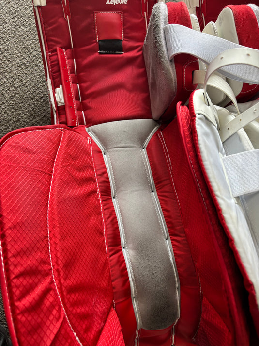 Used CCM Eflex 3.9 Sr. Goalie Leg Pads