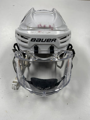 Used Bauer Prodigy Youth White Ice Hockey Helmet