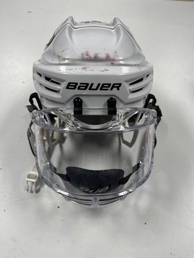 Load image into Gallery viewer, Used Bauer Prodigy Youth White Ice Hockey Helmet
