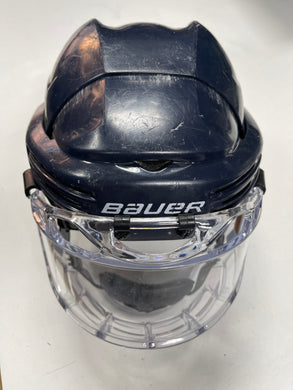 Used Navy Bauer 7500 Small Hockey Helmet Combo W/Full Face Visor