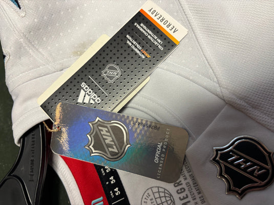 Used W/Tags Adidas Seattle Kraken Size 54 Away Hockey Jersey