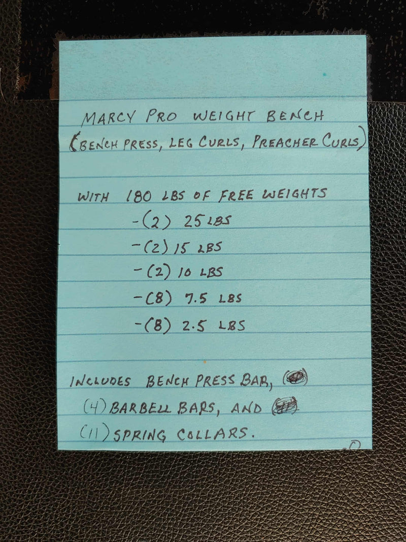 Load image into Gallery viewer, Marcy Pro Weight Lifting  Bench With Bar And Weights
