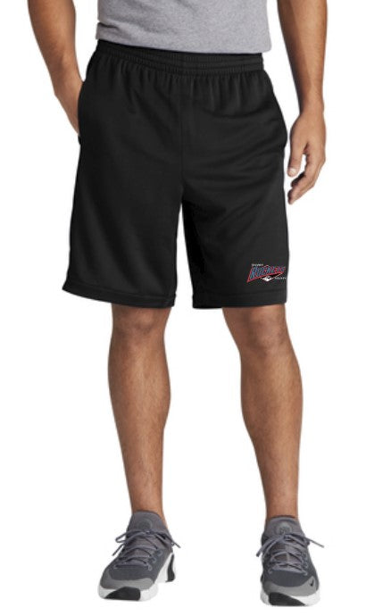 Load image into Gallery viewer, Tacoma Rockets 9 inch Adult Pocketed Performance Shorts
