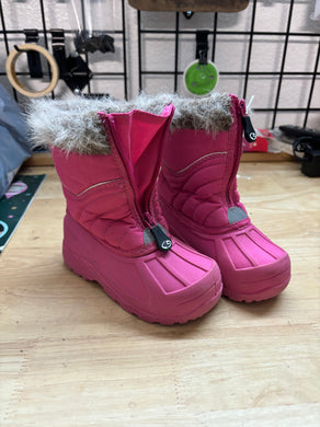 Used Girls Size 9 Pink Winter Boots