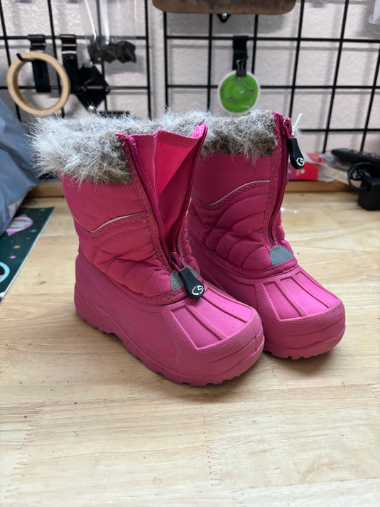Used Girls Size 9 Pink Winter Boots