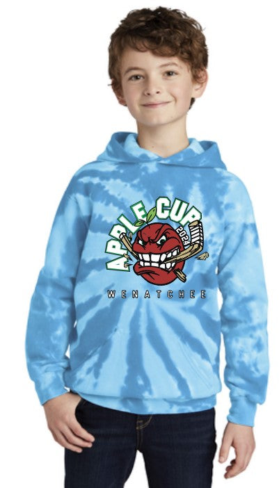 Load image into Gallery viewer, Wenatchee Apple Cup Youth Tie Dye Hoodie
