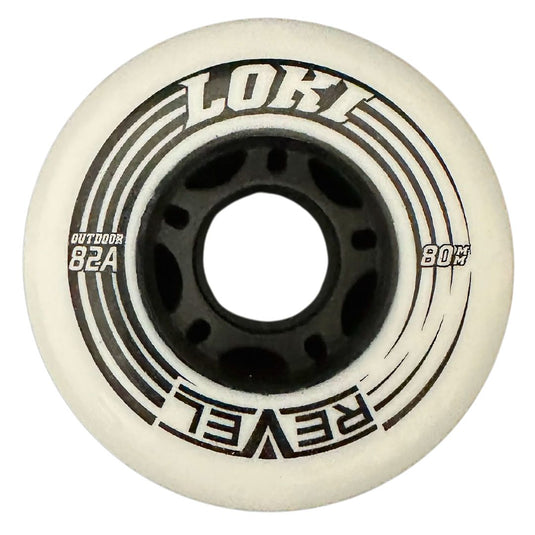 Alkali Revel Loki 82A White Outdoor Inline Wheels