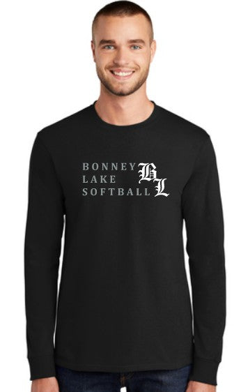 Load image into Gallery viewer, Bonney Lake Softball Adult Long Sleeve Cotton Blend Tshirt

