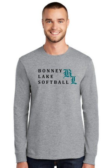 Load image into Gallery viewer, Bonney Lake Softball Adult Long Sleeve Cotton Blend Tshirt
