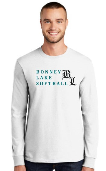Load image into Gallery viewer, Bonney Lake Softball Adult Long Sleeve Cotton Blend Tshirt
