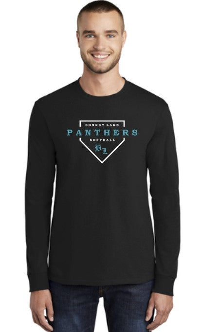 Bonney Lake Softball Adult Long Sleeve Cotton Blend Tshirt (Diamond logo)
