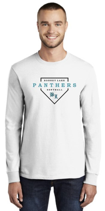 Load image into Gallery viewer, Bonney Lake Softball Adult Long Sleeve Cotton Blend Tshirt (Diamond logo)
