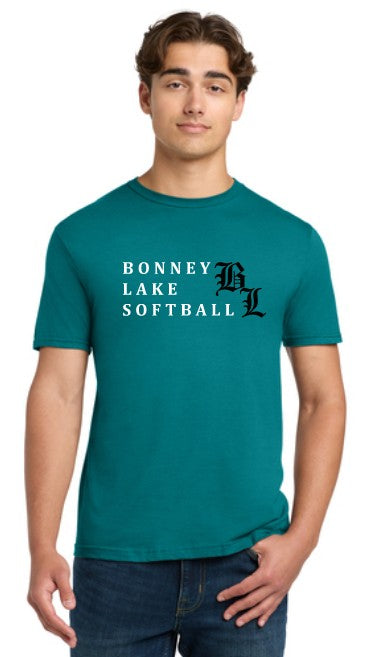 Load image into Gallery viewer, Bonney Lake Softball Softstyle Cotton Adult Tshirt (BL Logo)
