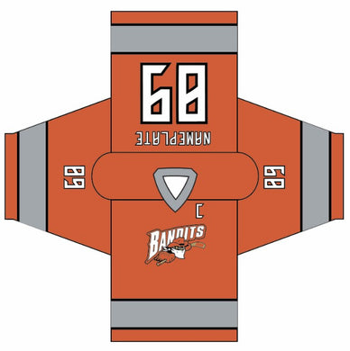 Bandits RHL Orange Sublimation Hockey Jersey