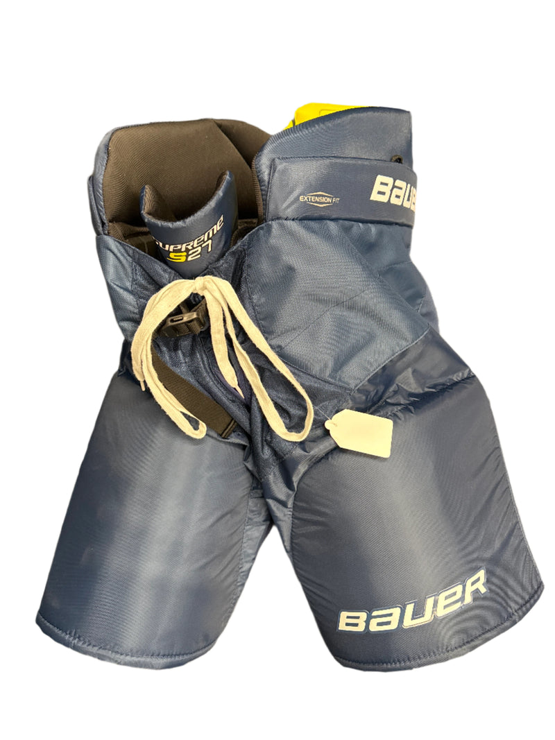 Load image into Gallery viewer, Used Like New Bauer S19 Supreme S27 Navy Hockey Pants Sr. Large
