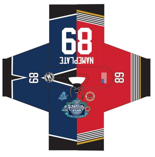 Charity Cup Split PS Fire / Law Dogs Sublimation Hockey Jersey
