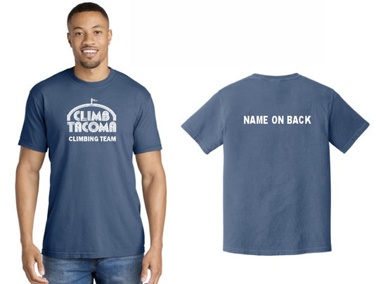 Climb Tacoma Climb Teach China Blue Tshirt