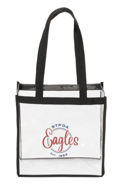 Load image into Gallery viewer, St Francis of Assisi Eagles Clear Stadium Tote Bag
