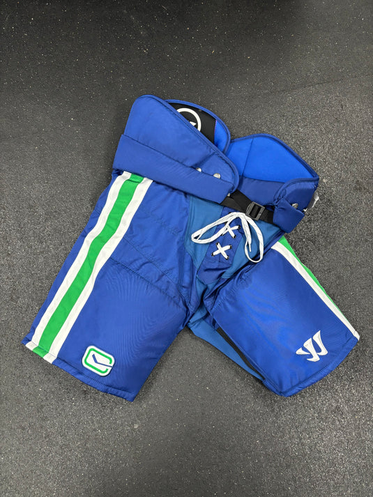 Slightly Used Vancouver Canucks Warrior Covert QRE 20 Senior Large Pro-Stock Hockey Pants