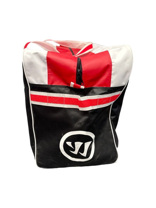 Lightly Used Black and Red Warrior Pro Senior Hockey Carry Bag