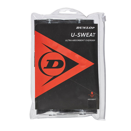 Dunlop U-Sweat Tennis Racquet Over Grip 12 Pack Black