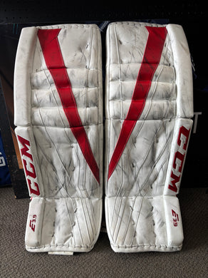 Used CCM Eflex 3.9 Sr. Goalie Leg Pads