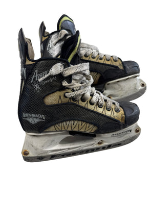 Used Mission Amp Flyweight Hockey Skates, SR 8.5