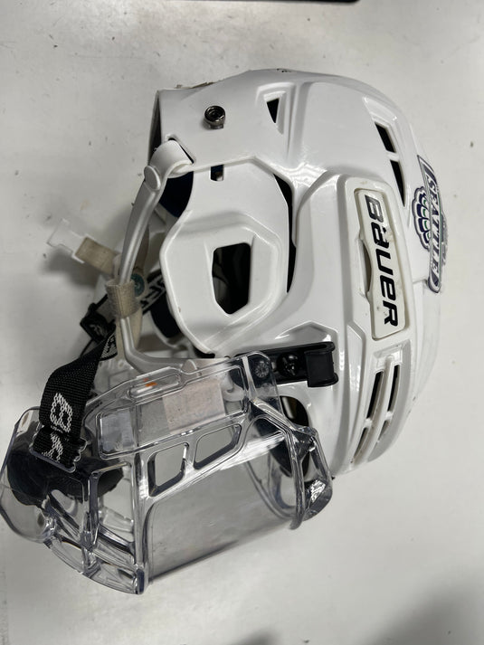 Used Bauer Prodigy Youth White Ice Hockey Helmet