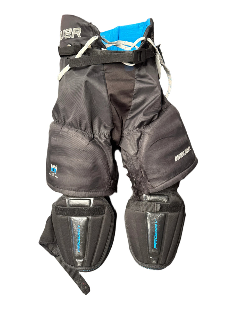 Load image into Gallery viewer, Bauer Prodigy Black JR Size Small Used Hockey Pants
