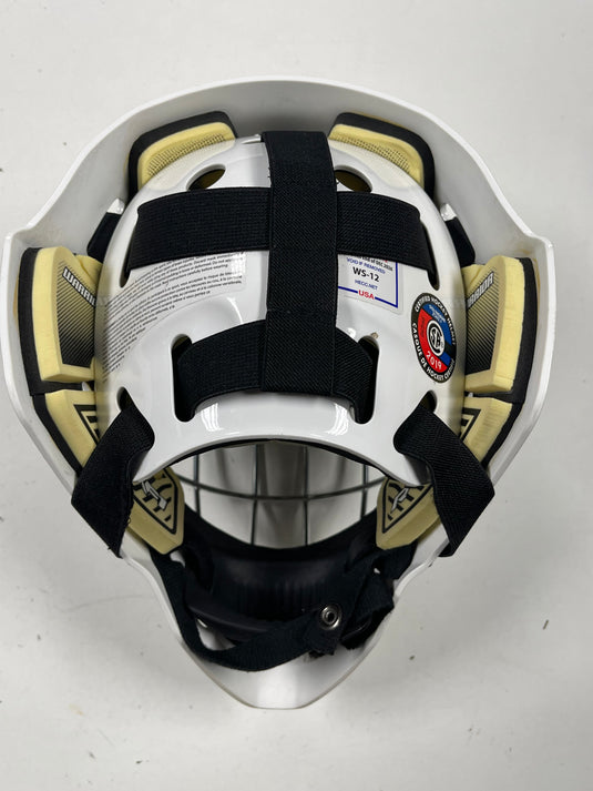 Used Warrior R/F1 YTH. Goalie Helmet