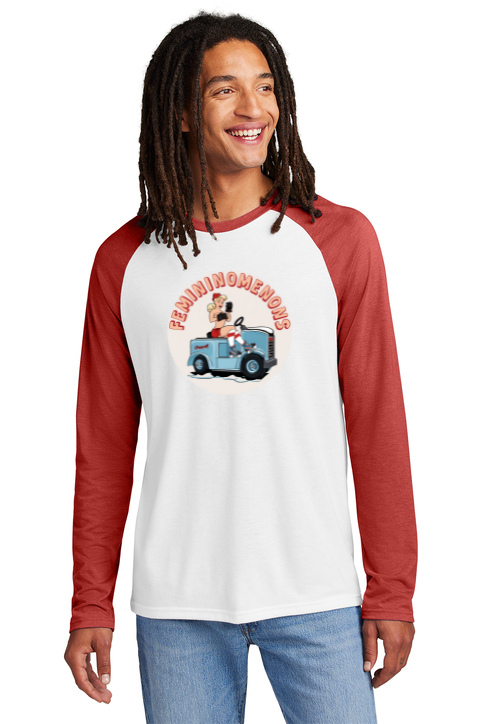 Load image into Gallery viewer, Femininomenons Tri-Blend Colorblock Raglan Long Sleeve T-Shirt
