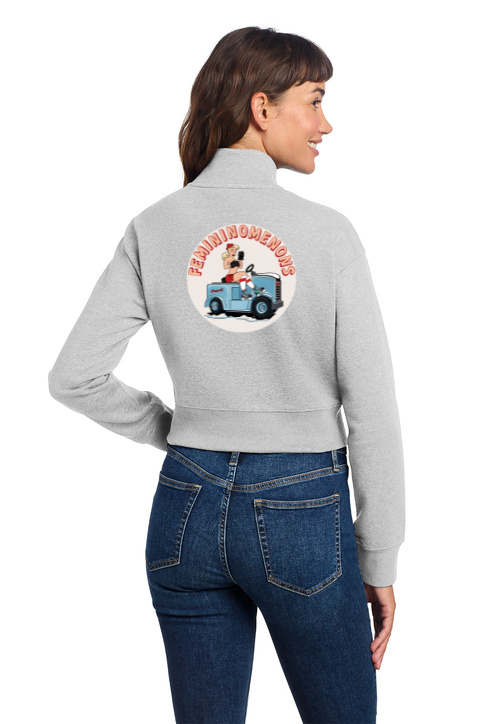 Femininomenons Double Logo Women's Cropped V.I.T. 1/2 Zip Fleece