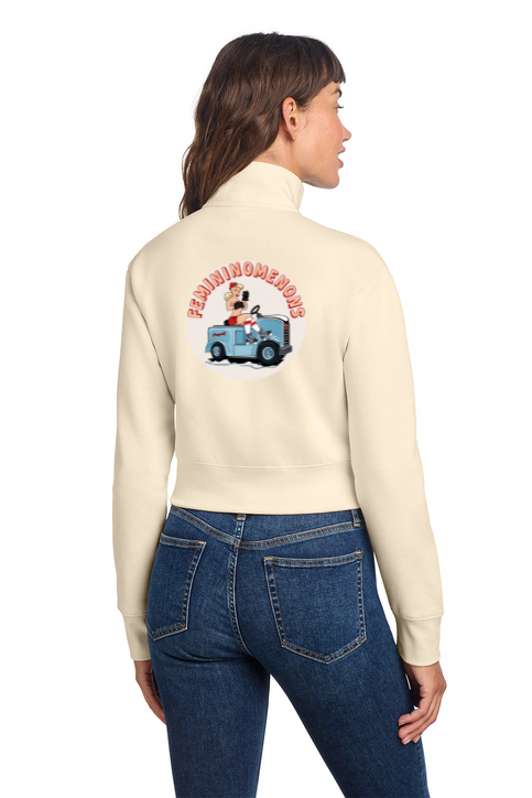Load image into Gallery viewer, Femininomenons Double Logo Women's Cropped V.I.T. 1/2 Zip Fleece
