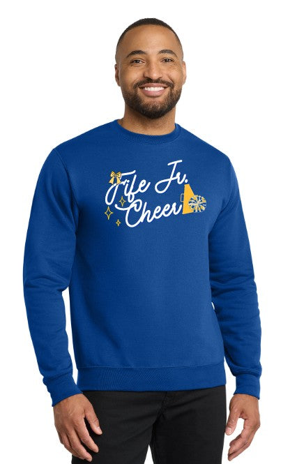Fife Jr Cheer Fleece Crewneck Sweatshirt