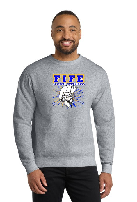 Load image into Gallery viewer, Fife Junior Football Fleece Crewneck Sweatshirt
