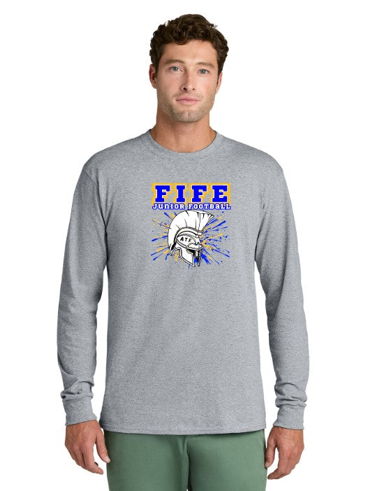 Load image into Gallery viewer, Fife Junior Football Long Sleeve Cotton T-Shirt
