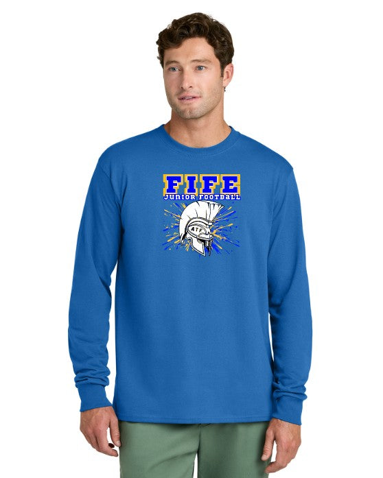 Load image into Gallery viewer, Fife Junior Football Long Sleeve Cotton T-Shirt
